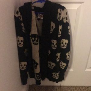 Skull Print Cardigan